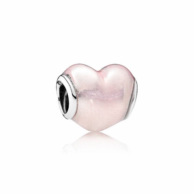 Pandora Australia Glittering Heart Charm - Sterling Silver | GHUSBC107